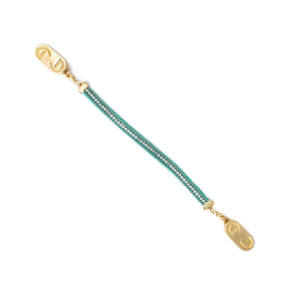 DuCee Versatility Bracelet | Classic Cassette in Golden Bronze | Aqua Band with Gold Findings | Single